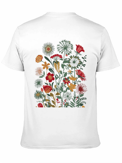 Floral Print Black T-Shirt - Botanical Garden Tee