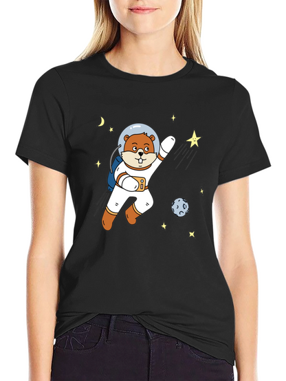 Astronaut Beaver T-Shirt - Space Adventure