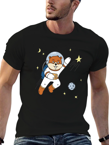 Astronaut Beaver T-Shirt - Space Adventure