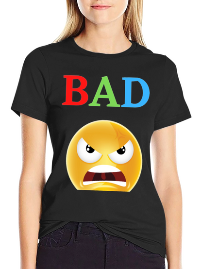 BAD Angry Emoji Graphic Tee - Express Yourself!