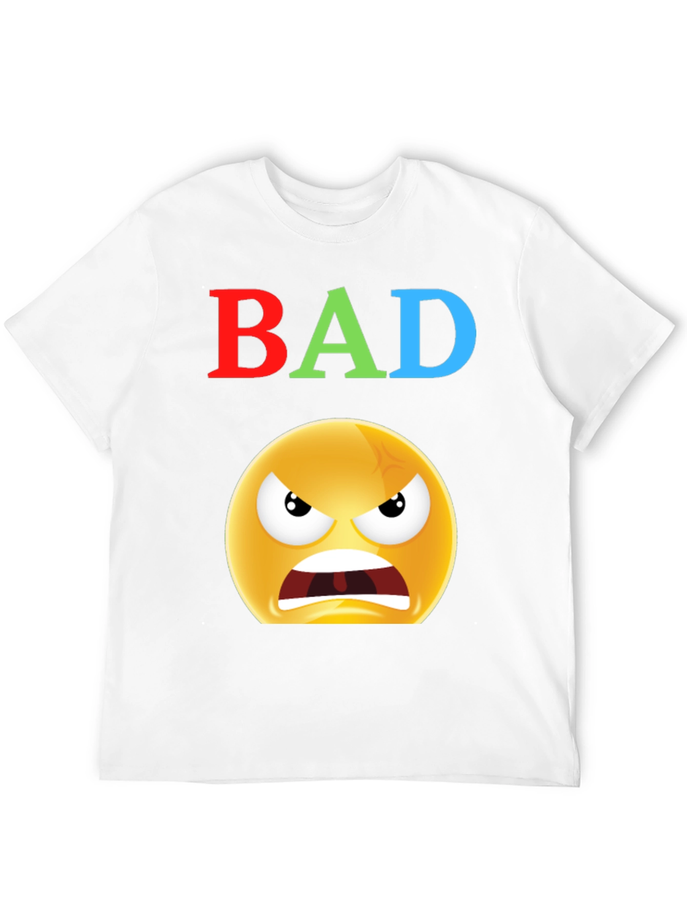 BAD Angry Emoji Graphic Tee - Express Yourself!