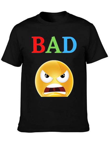 BAD Angry Emoji Graphic Tee - Express Yourself!