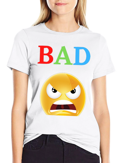 BAD Angry Emoji Graphic Tee - Express Yourself!