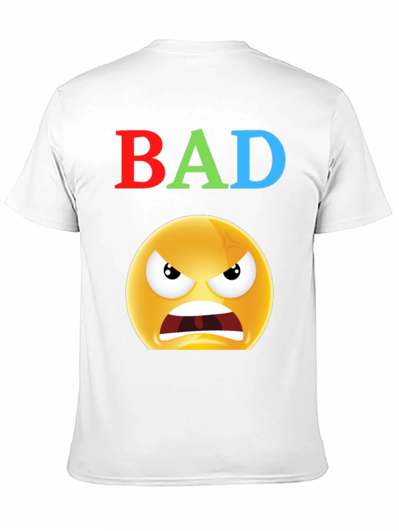 BAD Angry Emoji Graphic Tee - Express Yourself!