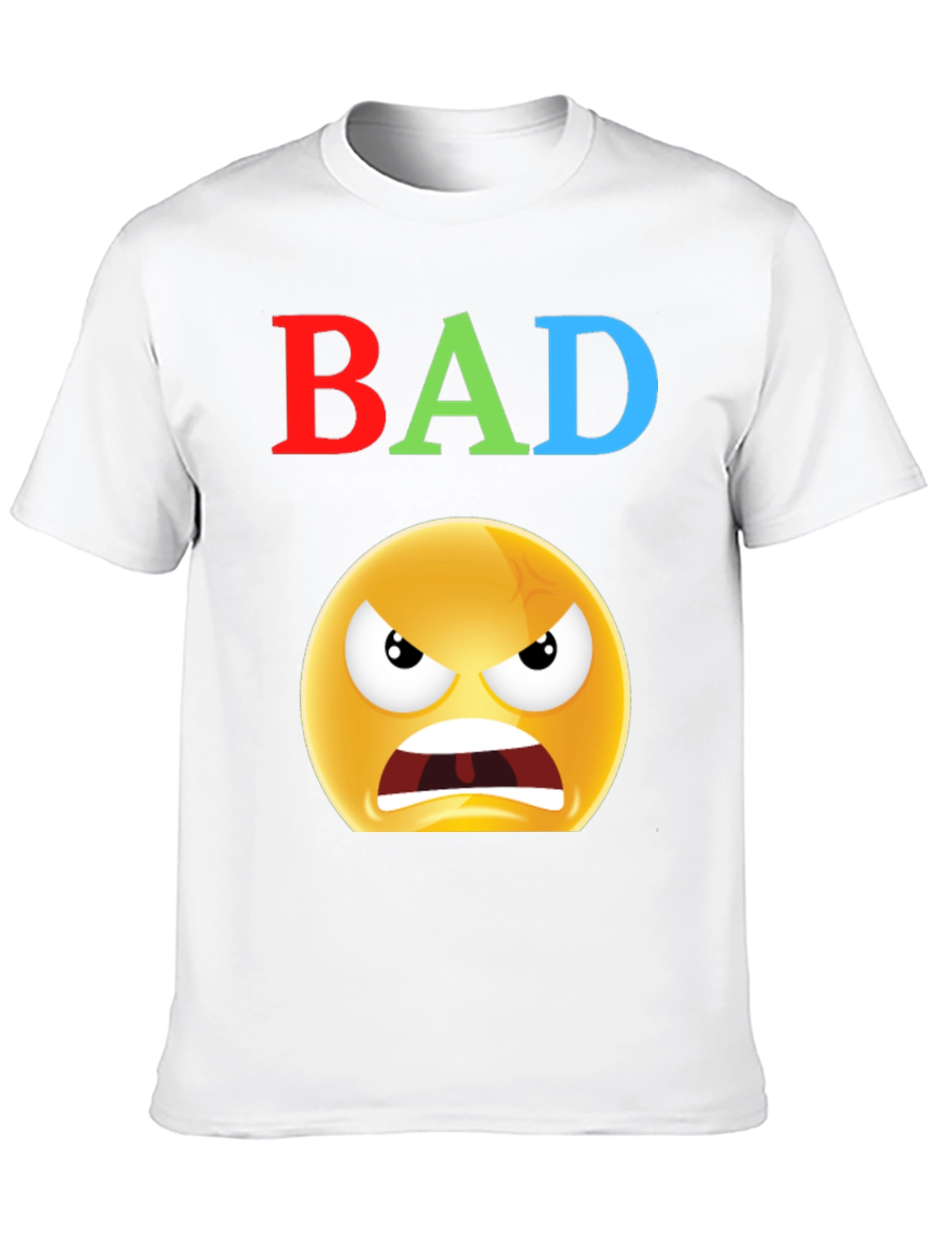 BAD Angry Emoji Graphic Tee - Express Yourself!