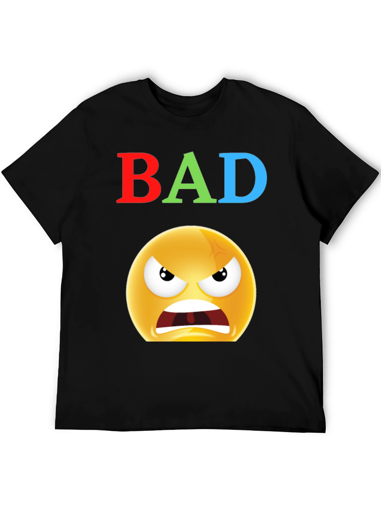 BAD Angry Emoji Graphic Tee - Express Yourself!