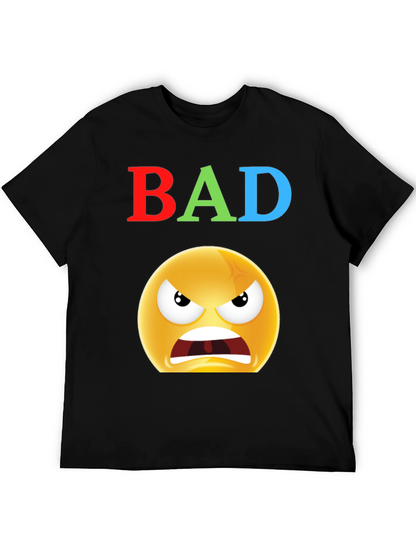 BAD Angry Emoji Graphic Tee - Express Yourself!