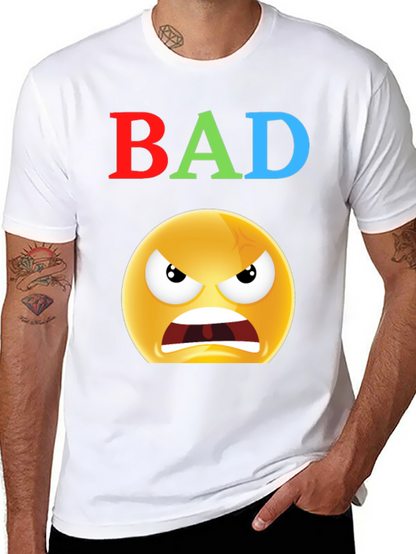 BAD Angry Emoji Graphic Tee - Express Yourself!