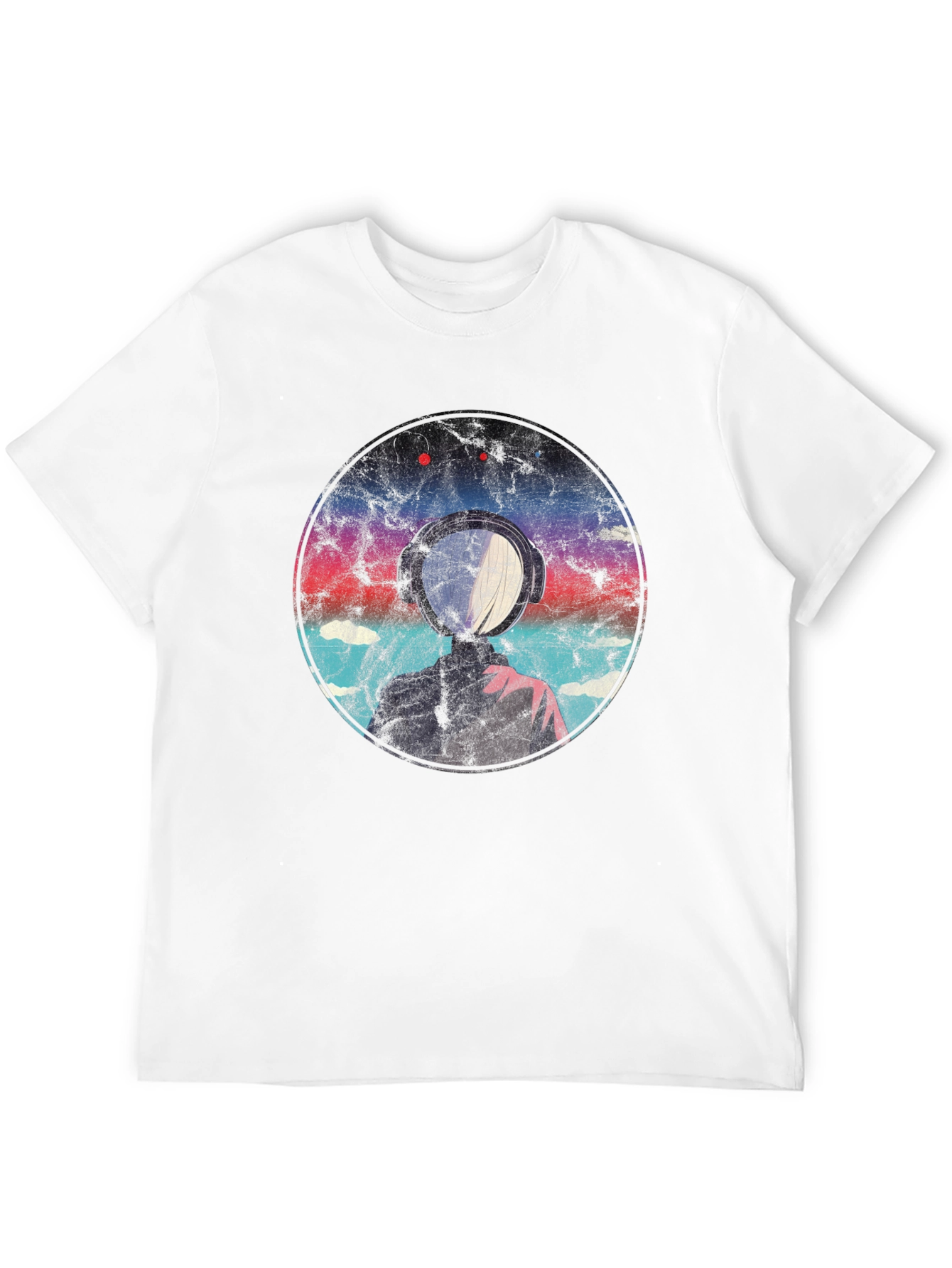 Abstract Headphone Graphic T-Shirt