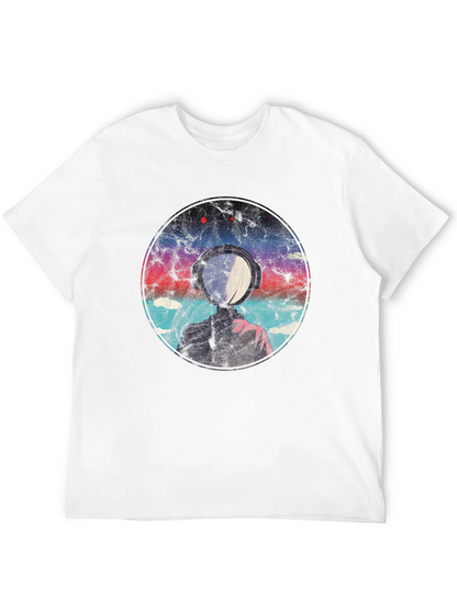 Abstract Headphone Graphic T-Shirt