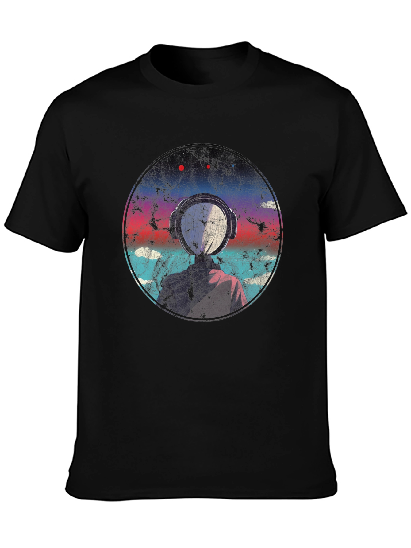 Abstract Headphone Graphic T-Shirt