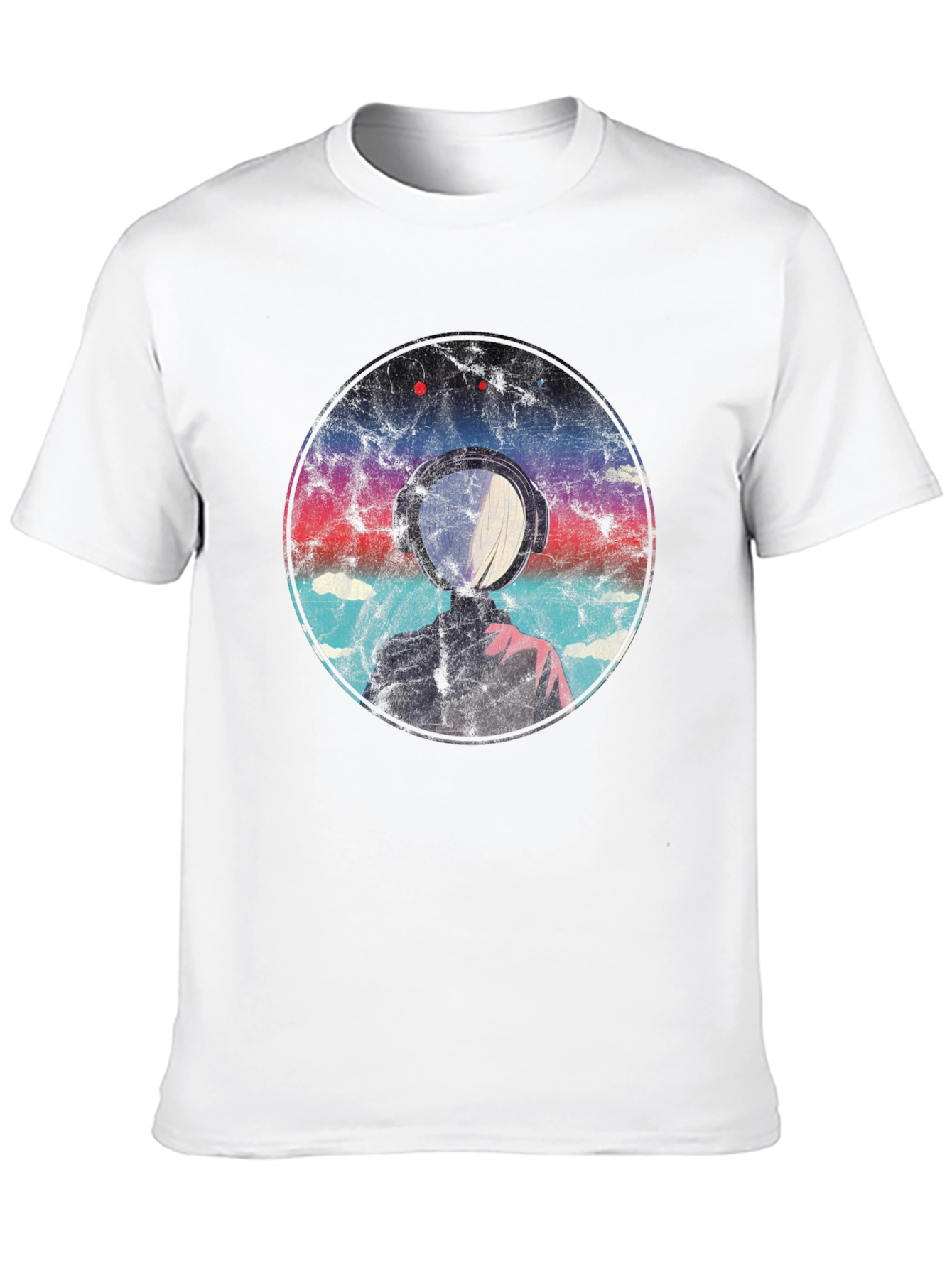 Abstract Headphone Graphic T-Shirt