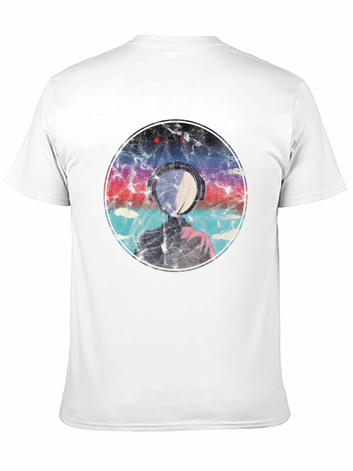 Abstract Headphone Graphic T-Shirt