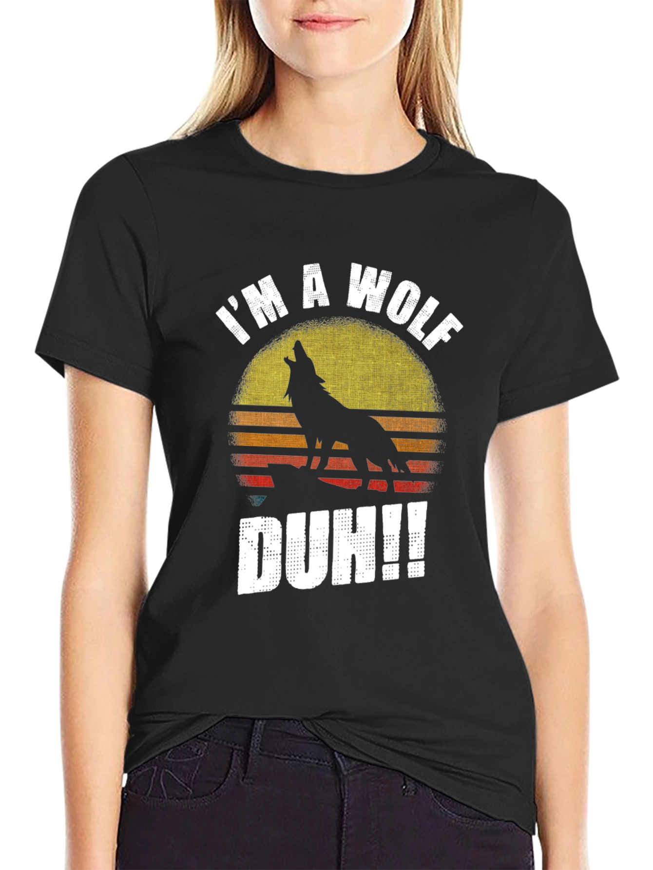 Im A Wolf Duh!! Mens Graphic T-Shirt