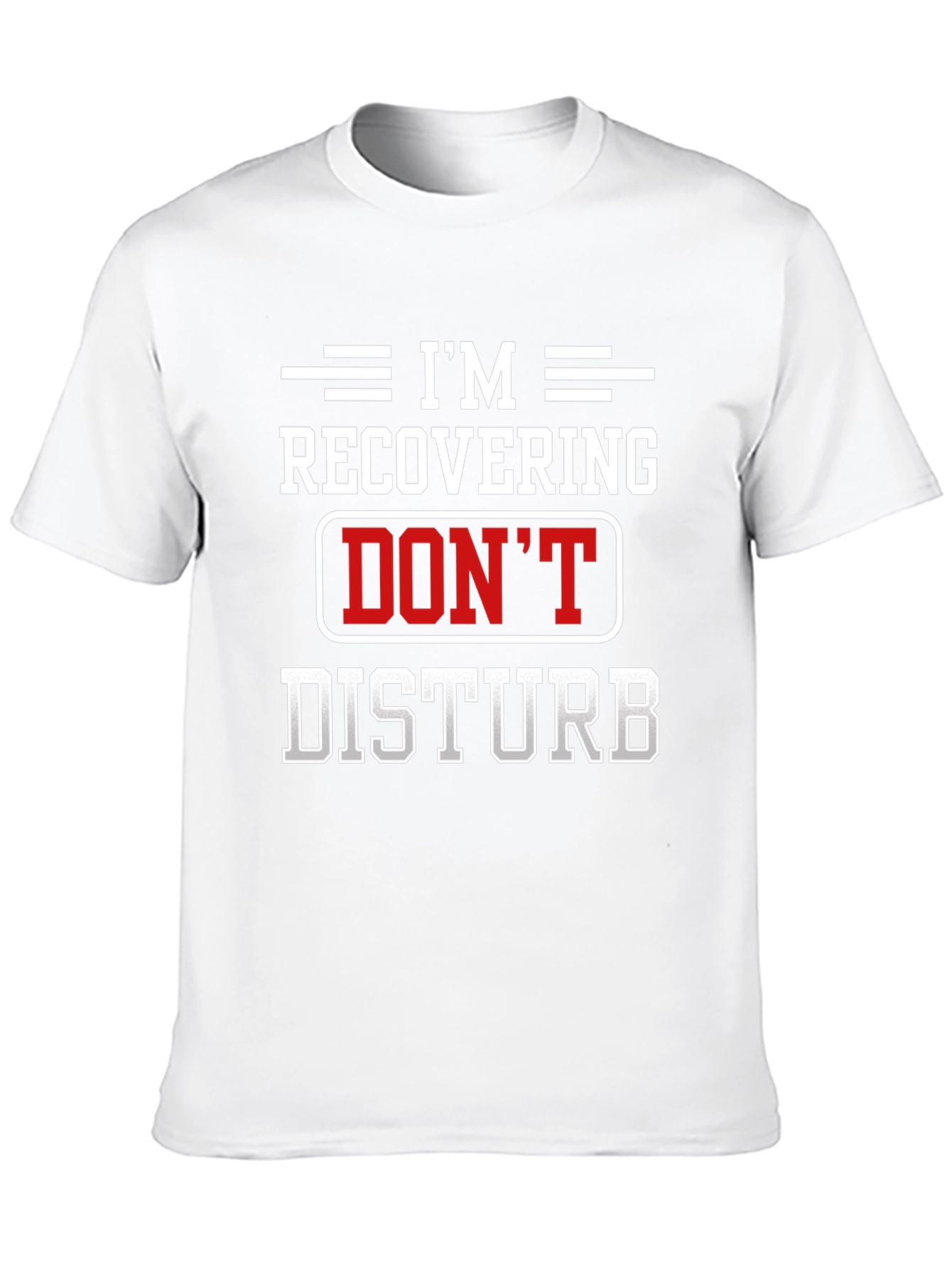 Im Recovering Dont Disturb Black T-Shirt