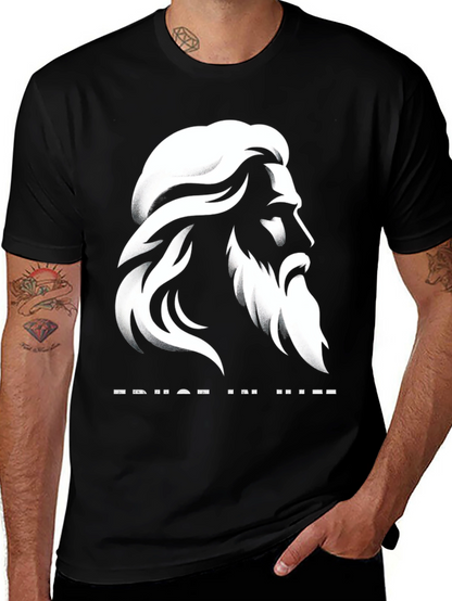 Trust in Him Graphic T-Shirt - Black