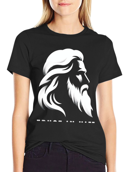 Trust in Him Graphic T-Shirt - Black