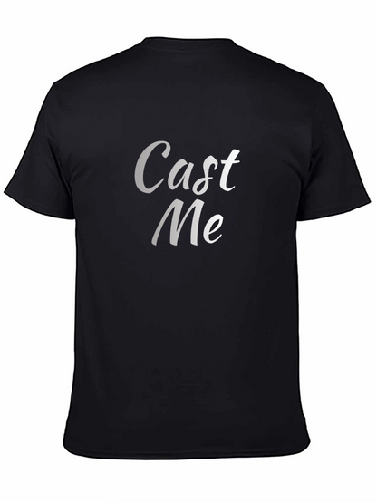 Cast Me Silver Print Black T-Shirt