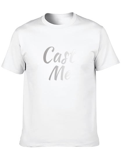 Cast Me Silver Print Black T-Shirt