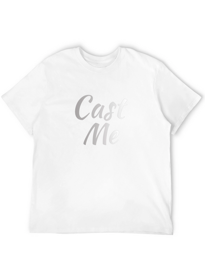 Cast Me Silver Print Black T-Shirt
