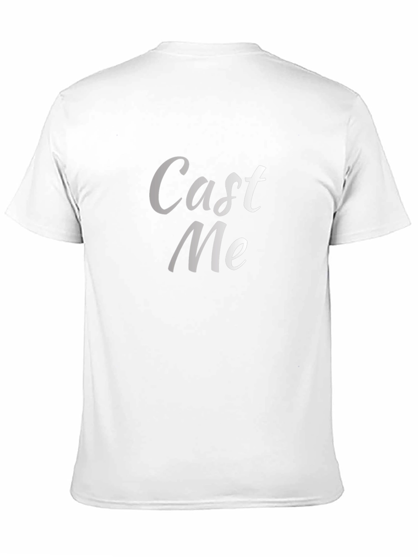 Cast Me Silver Print Black T-Shirt