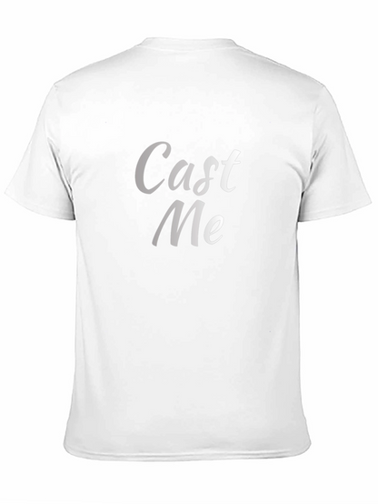 Cast Me Silver Print Black T-Shirt