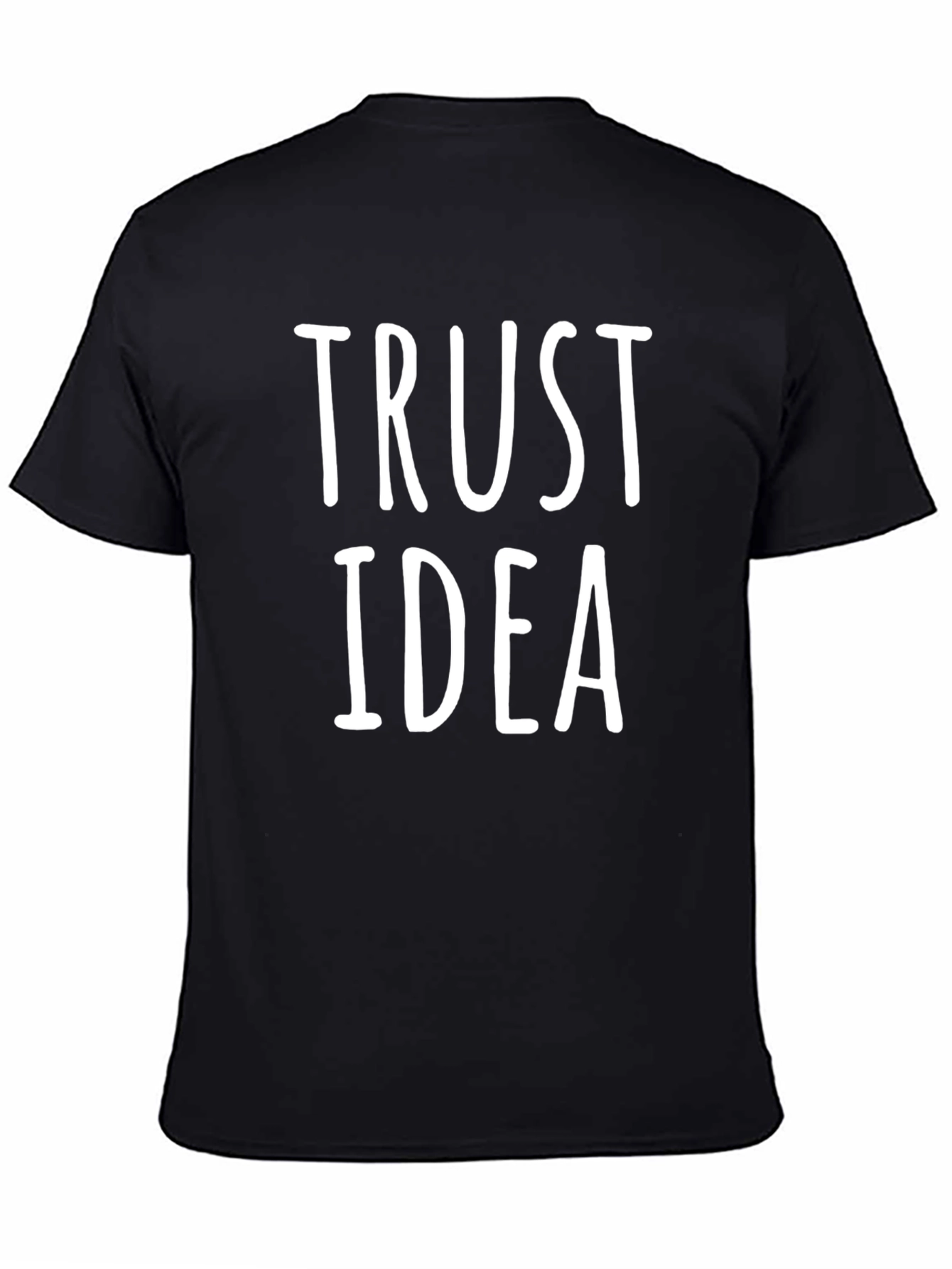 Trust Idea Graphic T-Shirt - Black Casual Tee