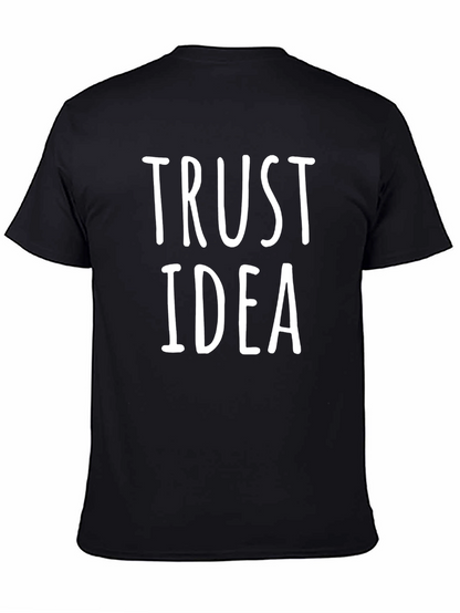 Trust Idea Graphic T-Shirt - Black Casual Tee
