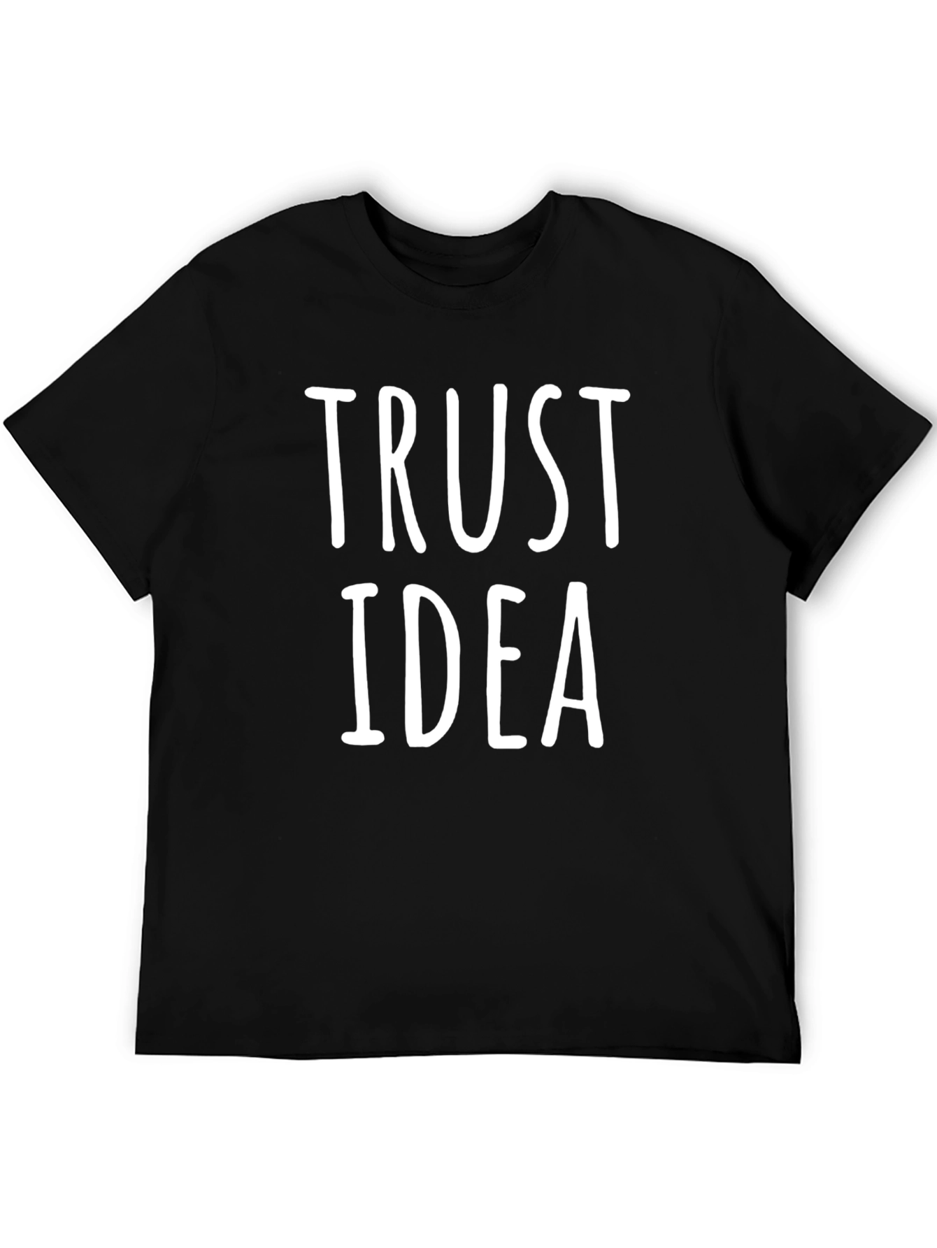 Trust Idea Graphic T-Shirt - Black Casual Tee
