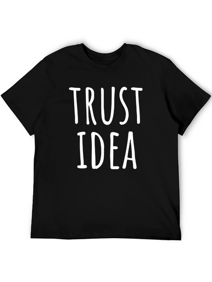 Trust Idea Graphic T-Shirt - Black Casual Tee