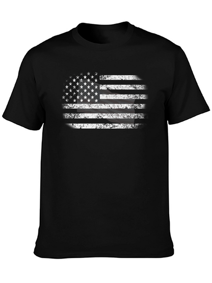 Distressed American Flag Graphic T-Shirt