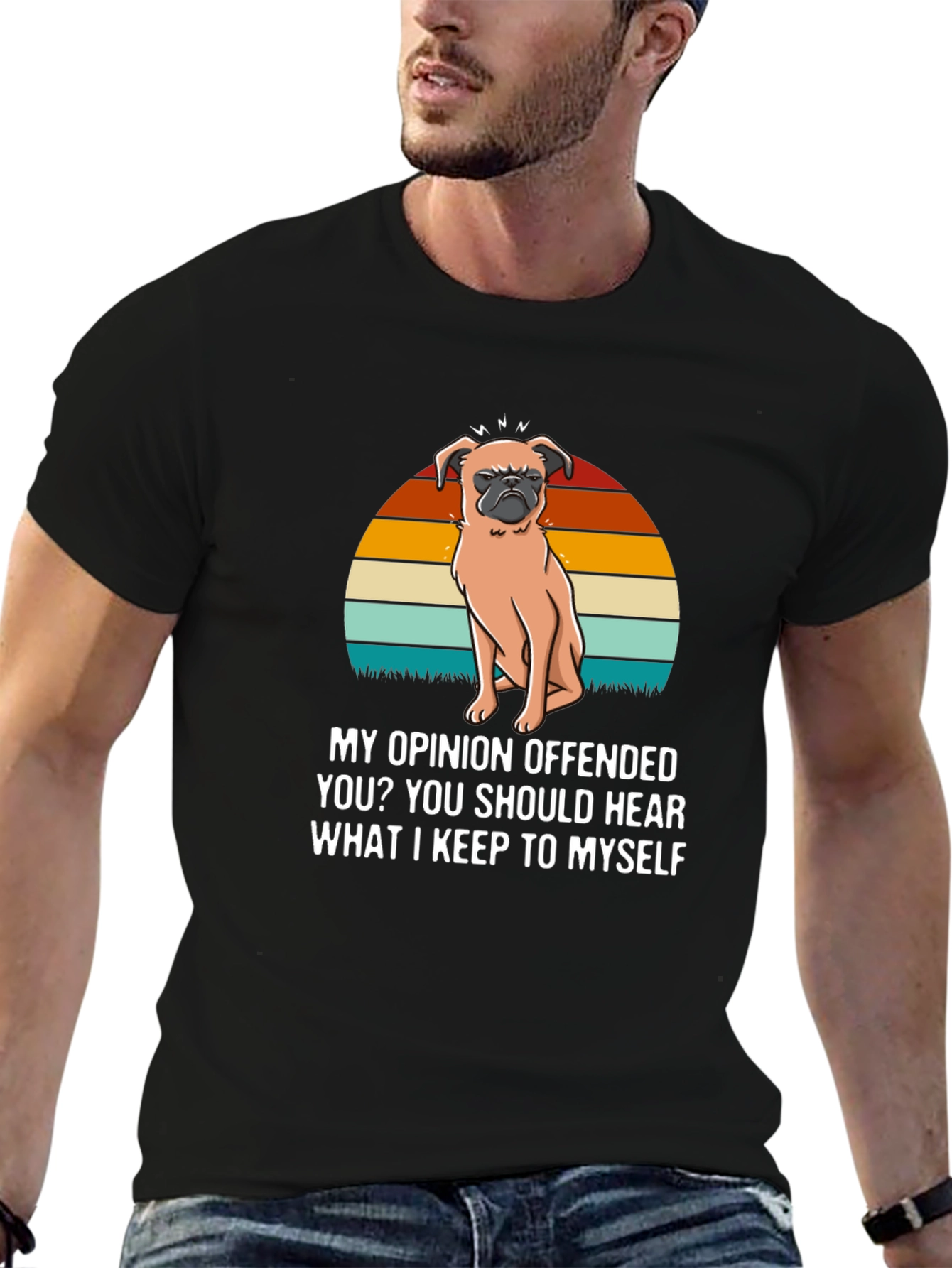Offended Pug Tee - My Opinion T-Shirt