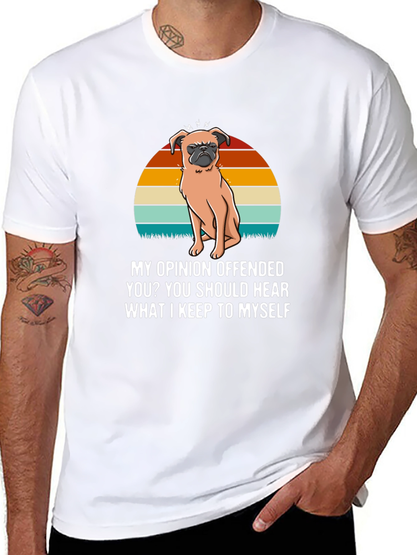 Offended Pug Tee - My Opinion T-Shirt