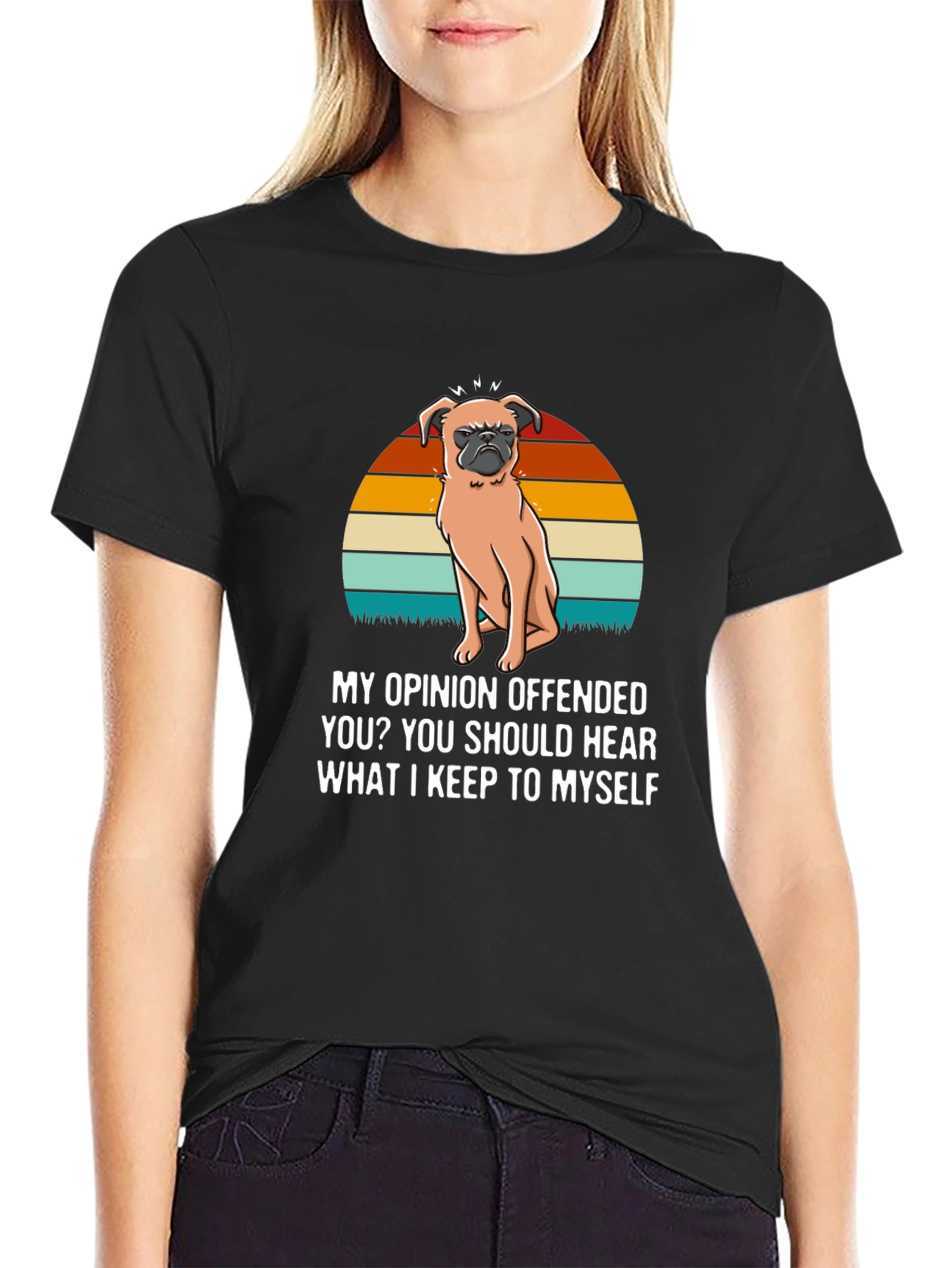 Offended Pug Tee - My Opinion T-Shirt