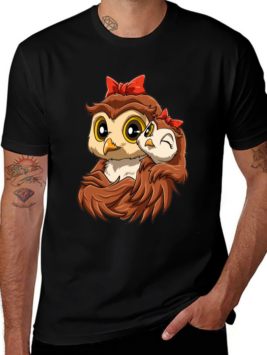 Owl Mama and Baby Graphic Tee