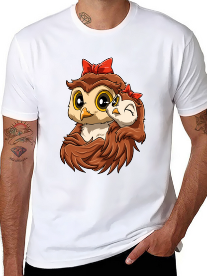 Owl Mama and Baby Graphic Tee