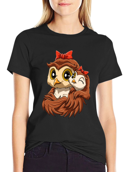Owl Mama and Baby Graphic Tee