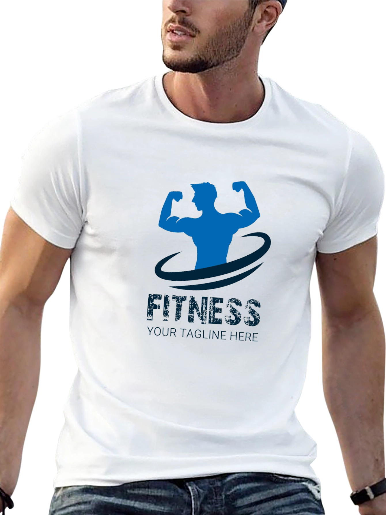 Mens Fitness Graphic T-Shirt - Black