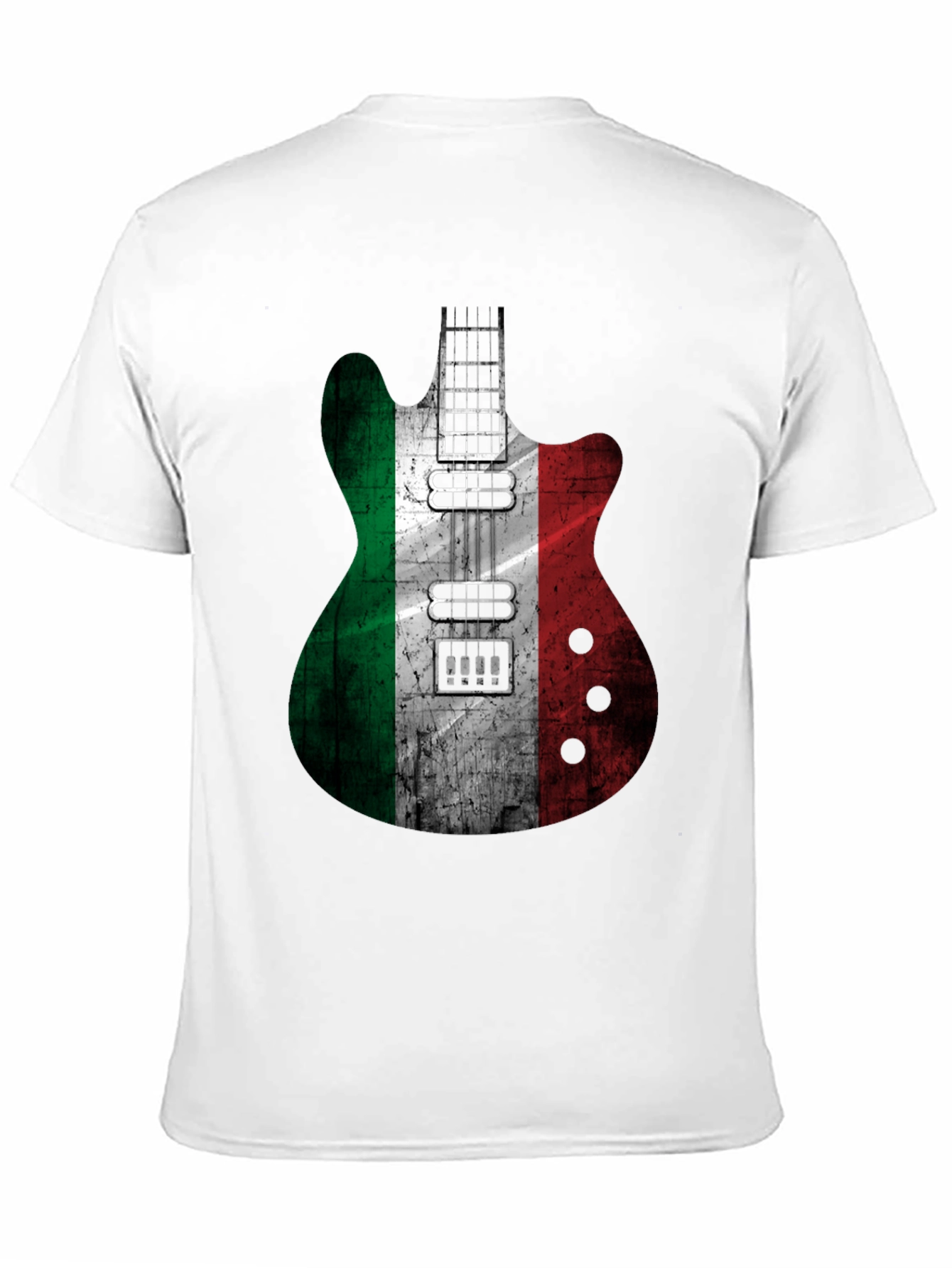 Italian Flag Guitar Graphic T-Shirt