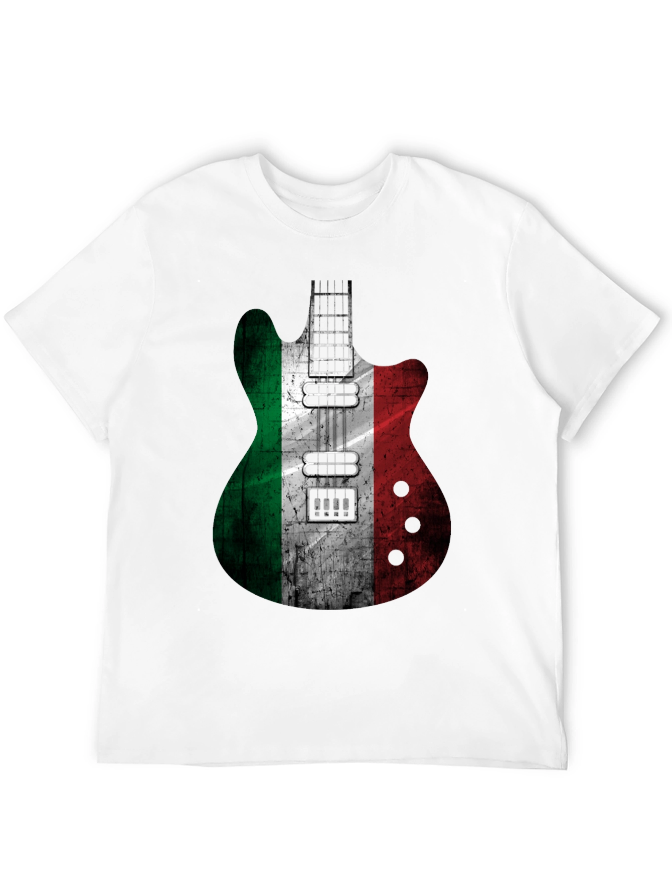 Italian Flag Guitar Graphic T-Shirt