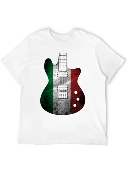 Italian Flag Guitar Graphic T-Shirt