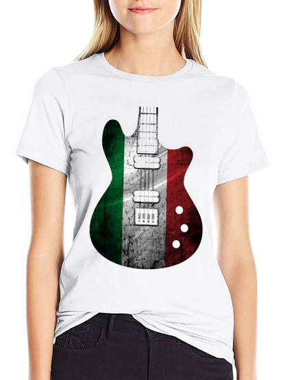Italian Flag Guitar Graphic T-Shirt