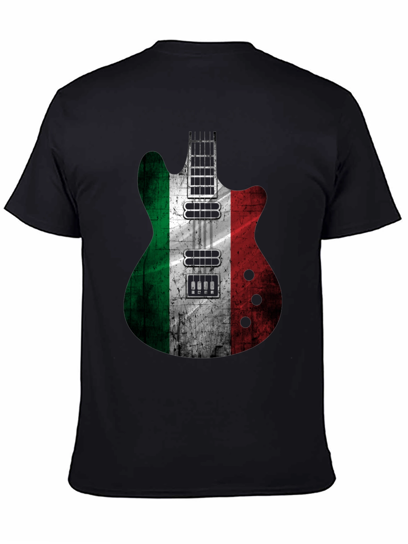 Italian Flag Guitar Graphic T-Shirt