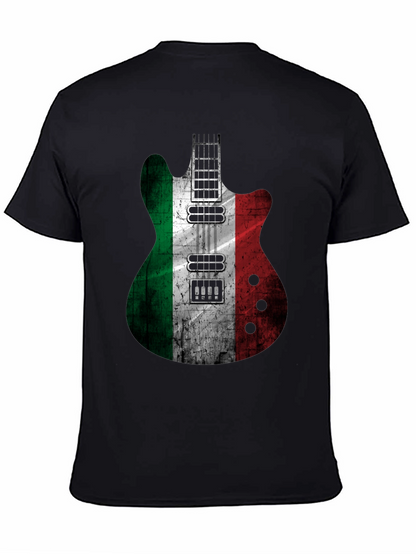Italian Flag Guitar Graphic T-Shirt