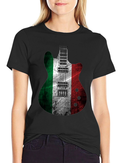 Italian Flag Guitar Graphic T-Shirt