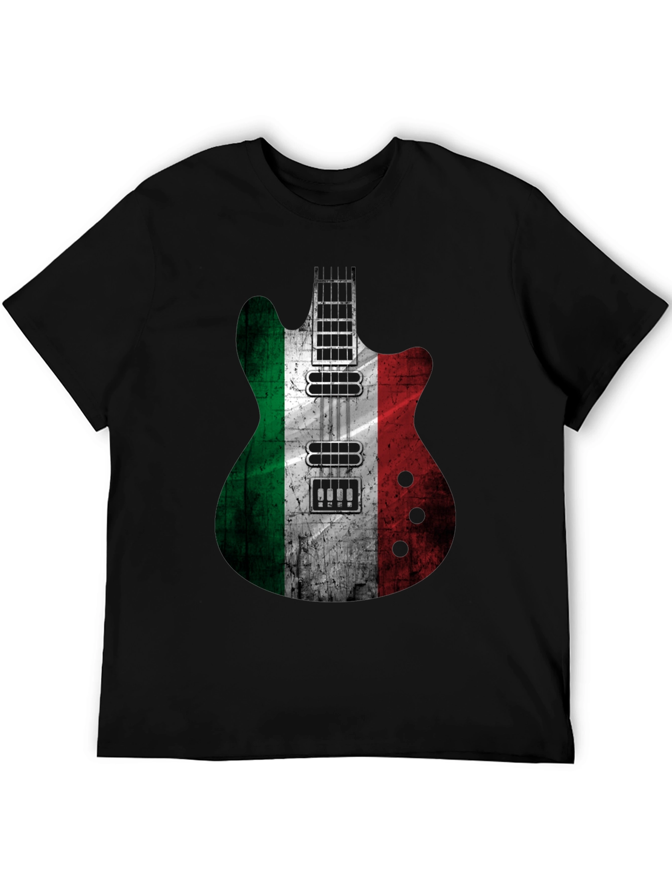 Italian Flag Guitar Graphic T-Shirt