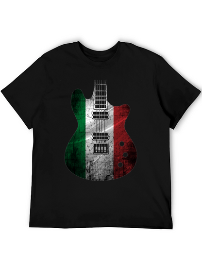 Italian Flag Guitar Graphic T-Shirt