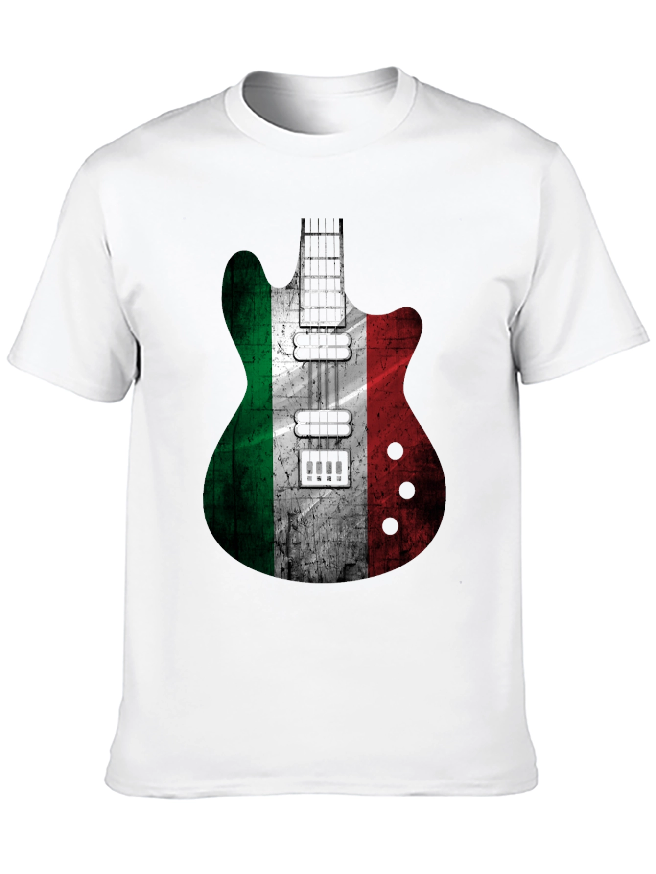 Italian Flag Guitar Graphic T-Shirt