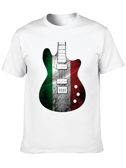 Italian Flag Guitar Graphic T-Shirt