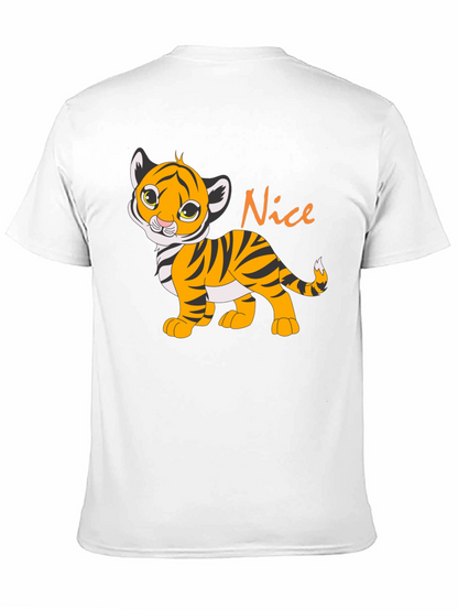 Cute Tiger Cub Nice Graphic Black T-Shirt